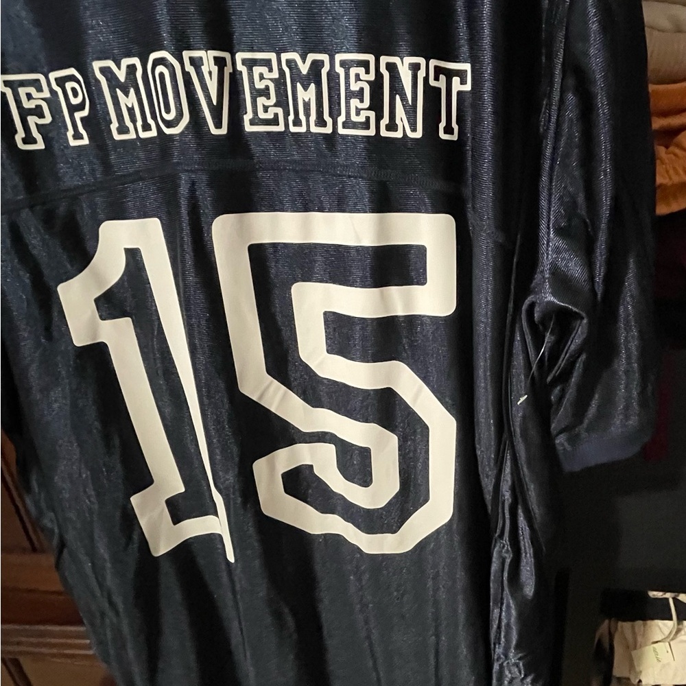 NWOT- FP Movement Navy Blue Jersey Top - Picture 7 of 8